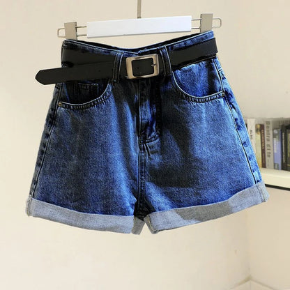 Loose Wide Leg Denim Shorts for Women
