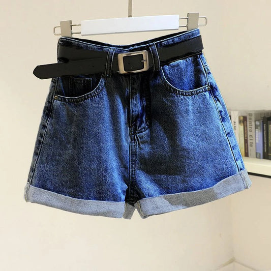 Loose Wide Leg Denim Shorts for Women