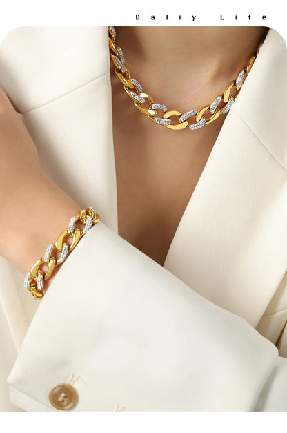 Heavy Chain Stainless Steel Jewelry Set