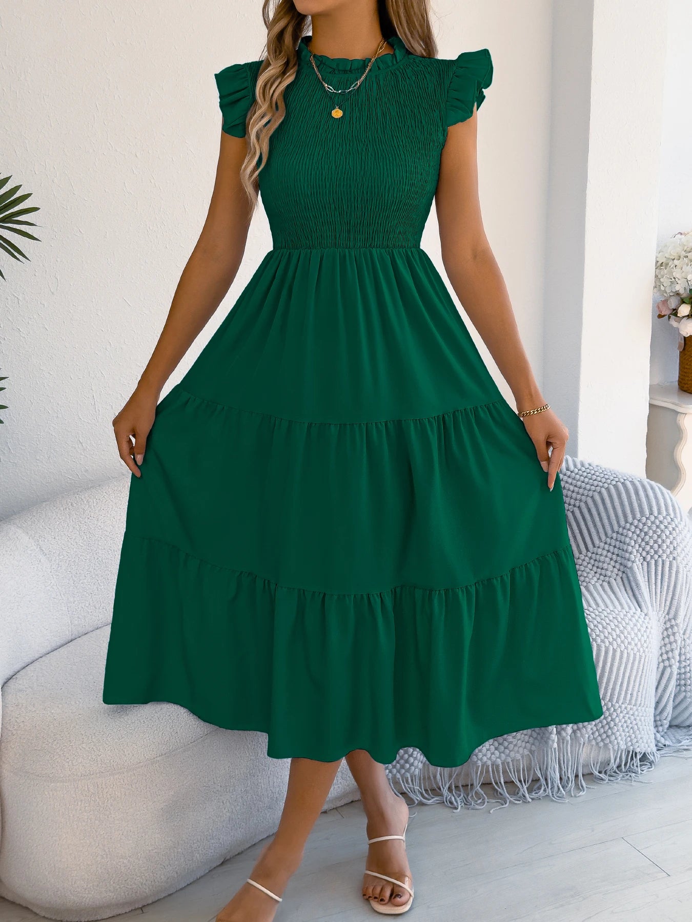 Ruffled Tiered Maxi Dress