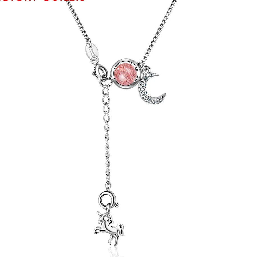 925 Sterling Silver Horse Pendant Necklace for Women