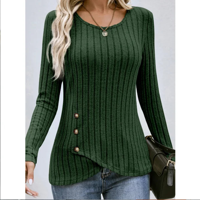 Waist Cinched Long Sleeve Top