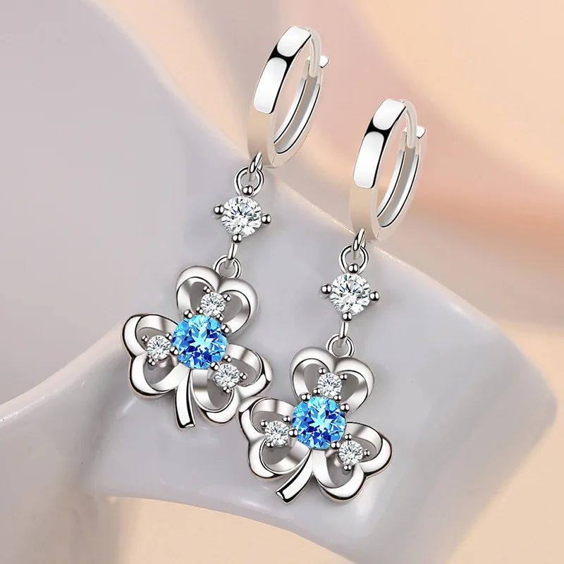 925 Sterling Silver Original Charm Double Hoop Earrings