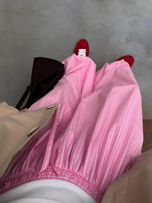 Casual Striped Pants Woman Clothing