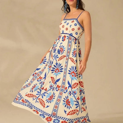 Bohemian Ruffle Sleeveless Mini Dress