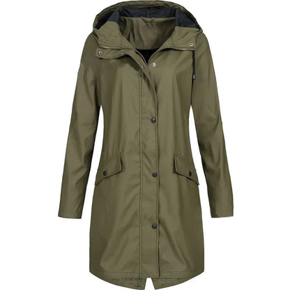 Women’s Mid-Length Outdoor Windbreaker Coat