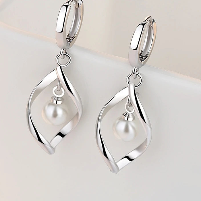 925 Sterling Silver Pearl Earrings for Women