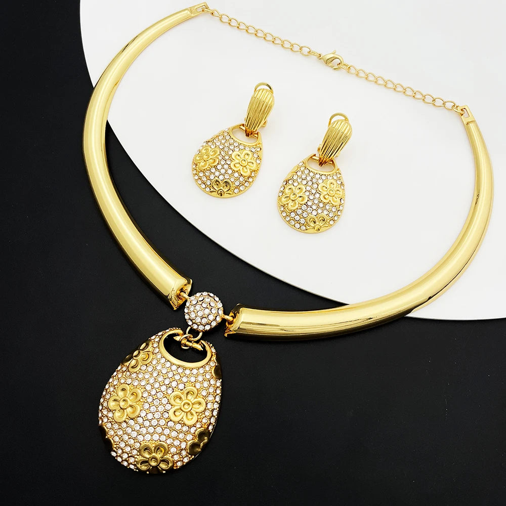 Dubai Wedding Necklace & Earrings Set