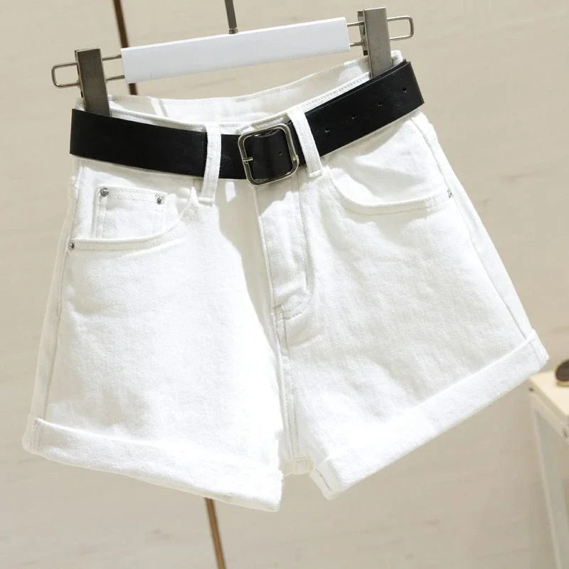 Loose Wide Leg Denim Shorts for Women