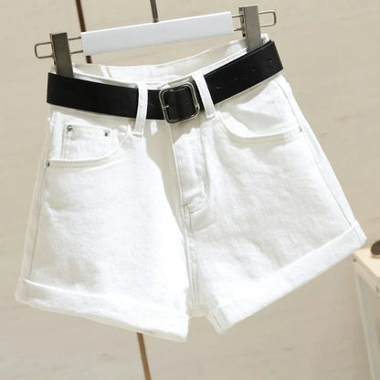 Loose Wide Leg Denim Shorts for Women