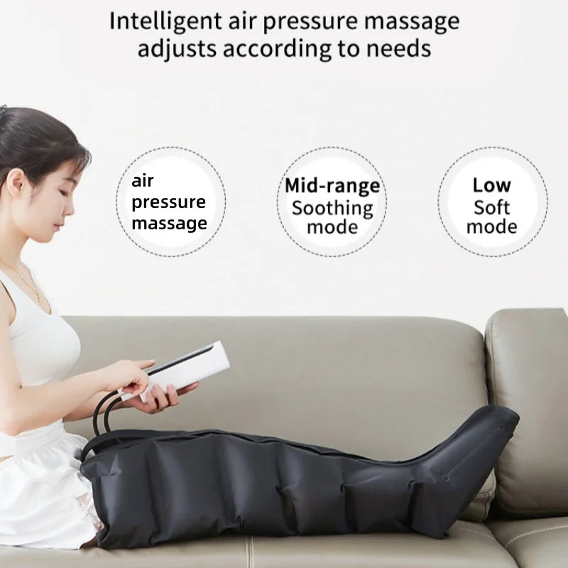 Electric Air Pressure Leg & Calf Massager with Remote Control