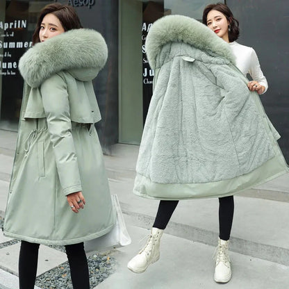 Winter Hooded Parka Coat for Women 2025
