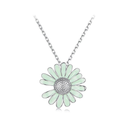 Fresh Green Flower Chain Necklace