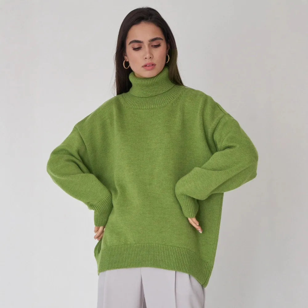 Thick Cashmere Turtleneck Sweater Women 2025