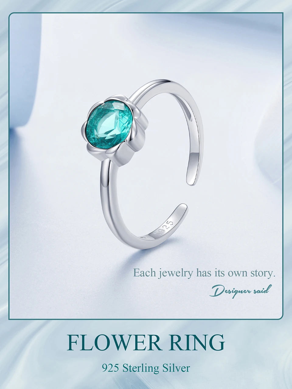 JEW008R    925 Sterling Silver Cute Flower Adjustable Ring, Gold Plated - Klixstore