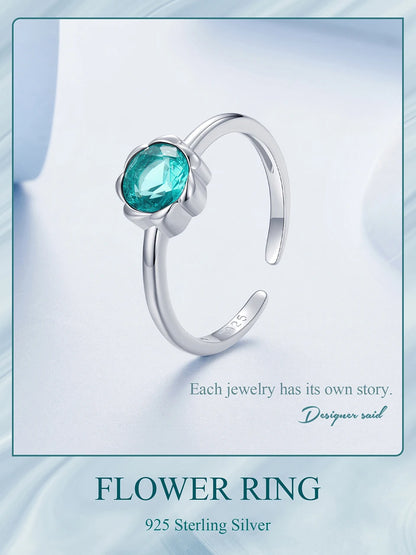 JEW008R    925 Sterling Silver Cute Flower Adjustable Ring, Gold Plated - Klixstore