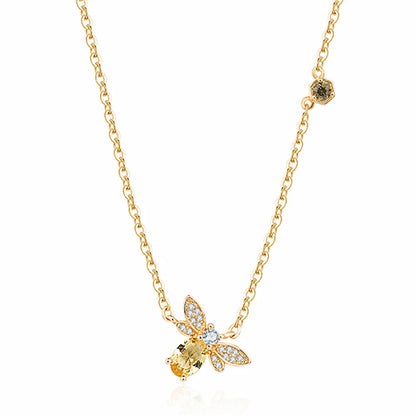 Silver OR Gold Bee Pendant Necklace for Women