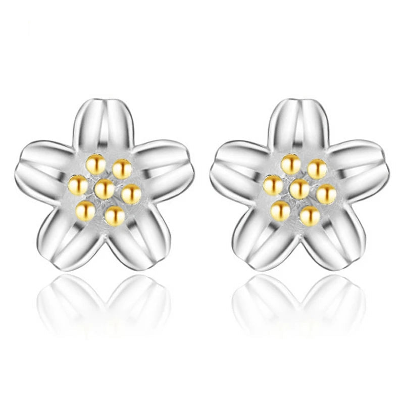 925 Silver Sparkling Bridal Stud Earrings