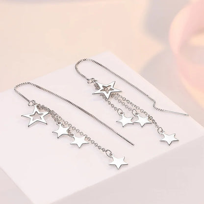 925 Sterling Silver Original Charm Double Hoop Earrings