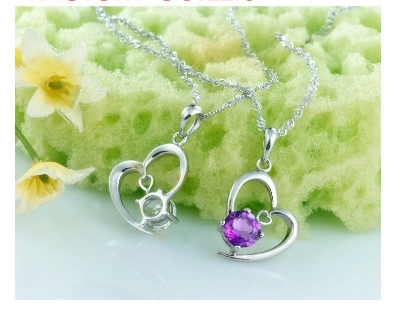 Silver Heart Pattern Bridal Jewelry Set