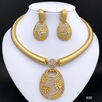 Dubai Wedding Necklace & Earrings Set