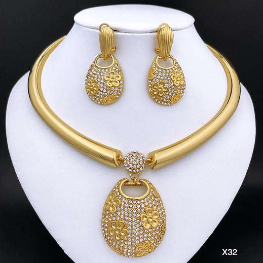 Dubai Wedding Necklace & Earrings Set