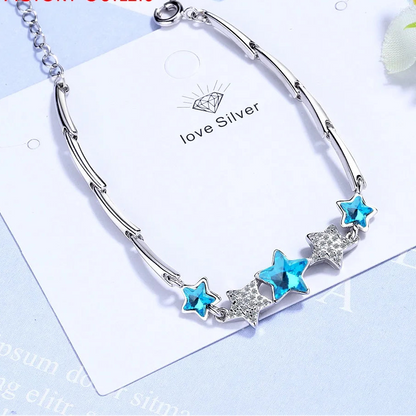 925 Silver Star Pendant Fashion Bracelet