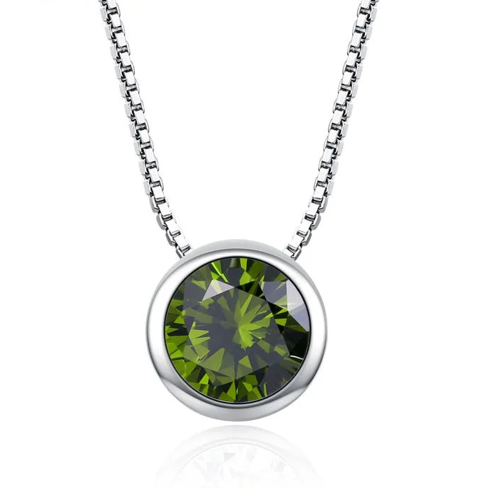 925 Sterling Silver CZ Pendant Necklace for Women