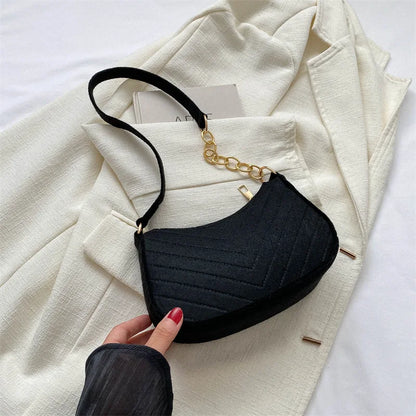 Women's Mini Felt Crescent Bag