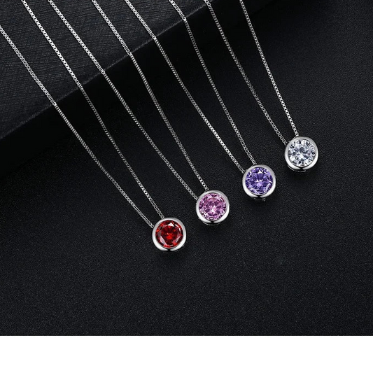 925 Sterling Silver CZ Pendant Necklace for Women