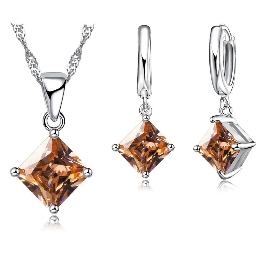 Classic Square Cubic Zirconia Sets