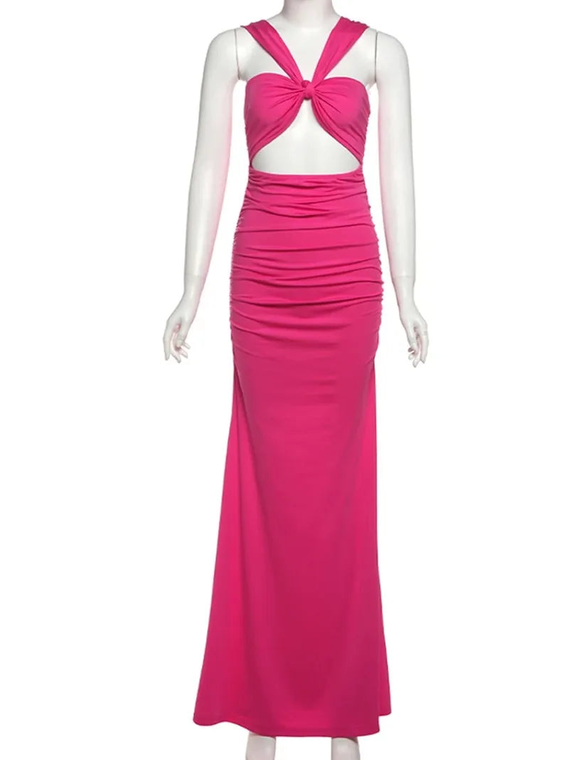 Sexy Off-Shoulder Ruched Maxi Dress