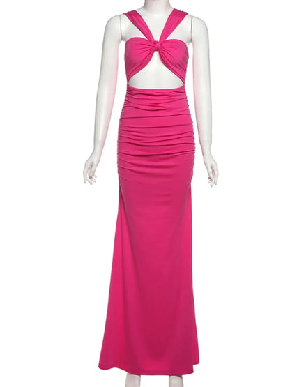 Sexy Off-Shoulder Ruched Maxi Dress