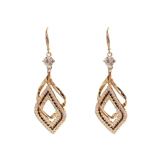 Geometric Hollow Out Hanging Earrings