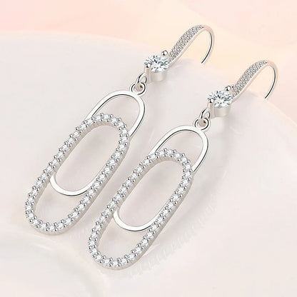 925 Sterling Silver Charm Hoop Earrings