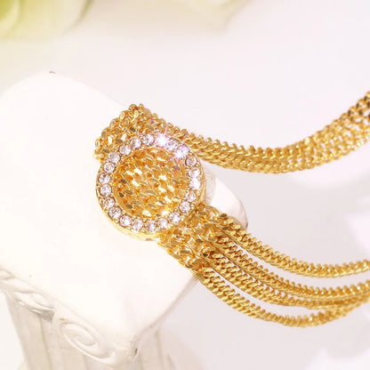 Trendy 2025 Hip Hop Cuban Chain Jewelry Set with Zircon Accents