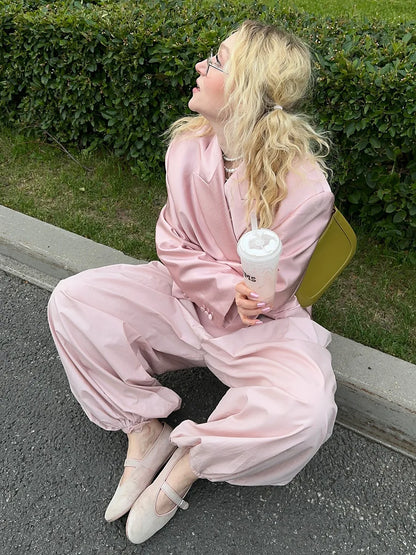 CLO002PT
Fashion Woman Clothes 2025 Autumn Wide Leg Pants Ladies Loose Solid Cotton Pants - Klixstore