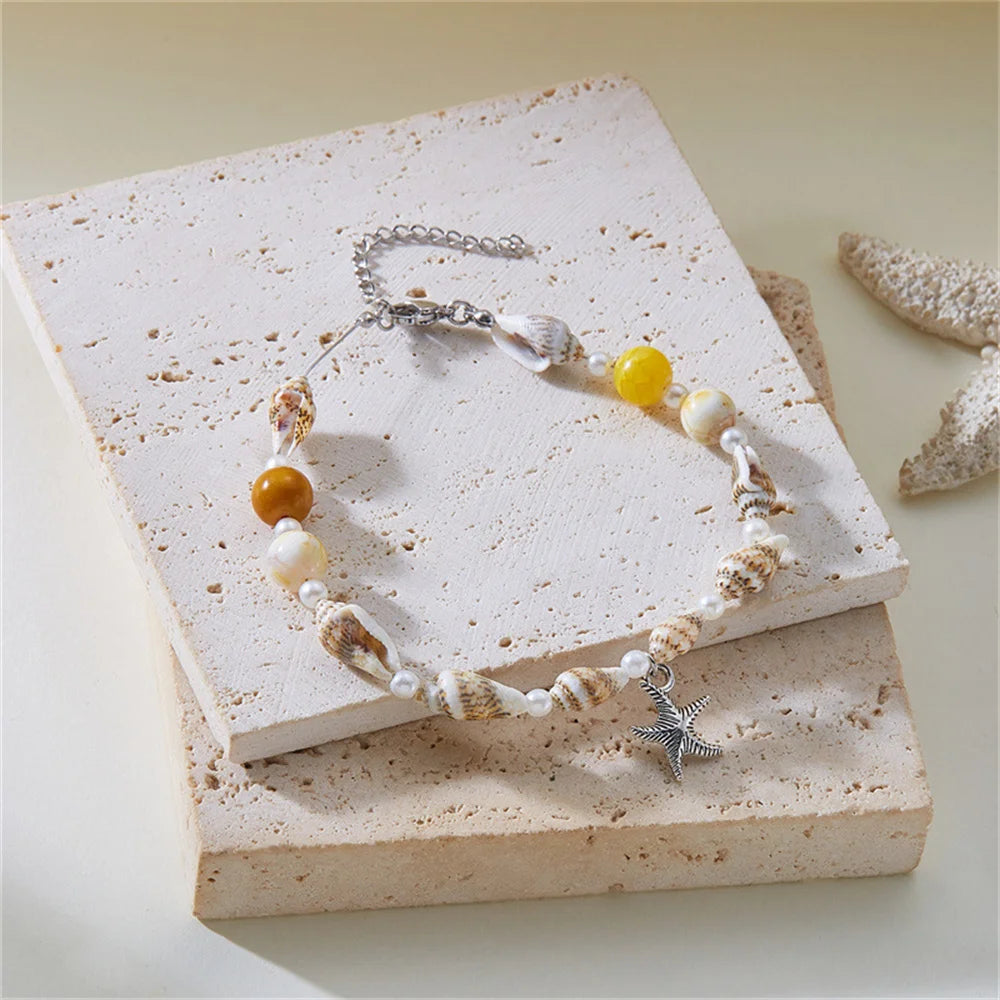 Shell Beads Dolphin Starfish Bracelet