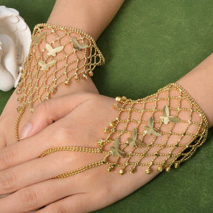 Flower Butterfly Gold Bracelet