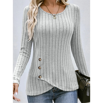 Waist Cinched Long Sleeve Top