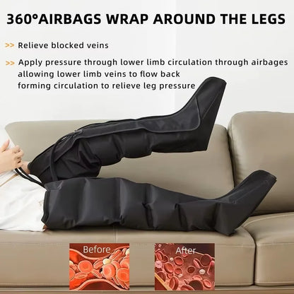 Electric Air Pressure Leg & Calf Massager with Remote Control