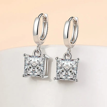 925 Sterling Silver Charm Hoop Earrings