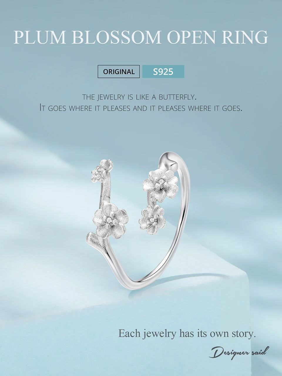 Plum Blossom Open Ring