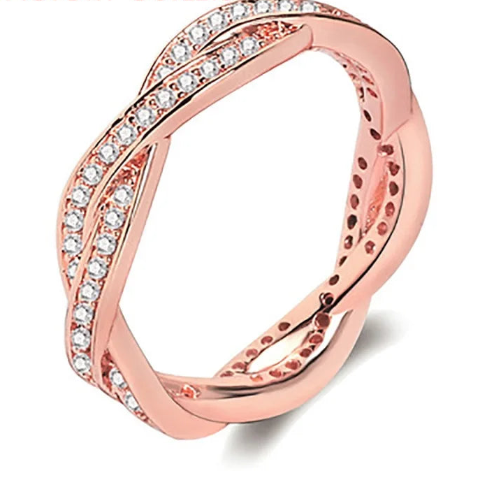 Sparkling Cubic Zirconia 925 Silver Statement Ring for Women