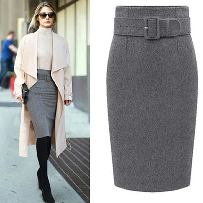 Women's High Waist Pencil Skirt 2025