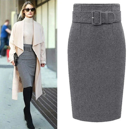 Women's High Waist Pencil Skirt 2025