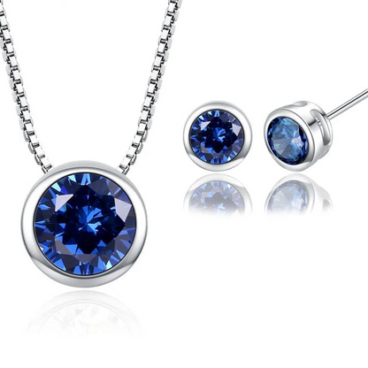 Elegant Pendant & Stud Earrings in 9 Vibrant Colors