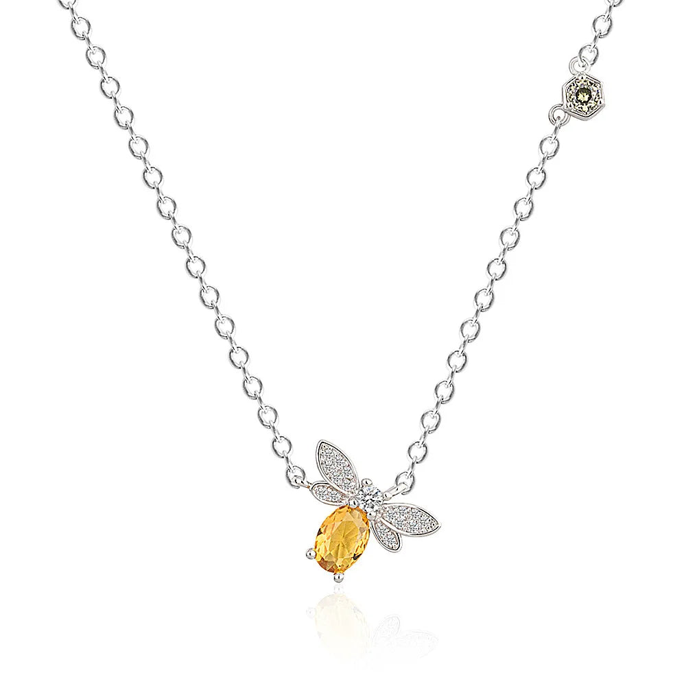 Silver OR Gold Bee Pendant Necklace for Women
