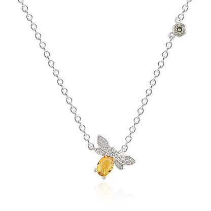 Silver OR Gold Bee Pendant Necklace for Women