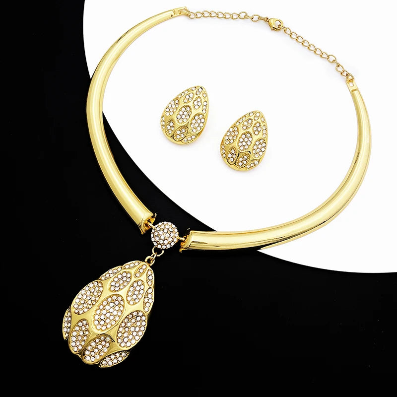 Dubai Wedding Necklace & Earrings Set